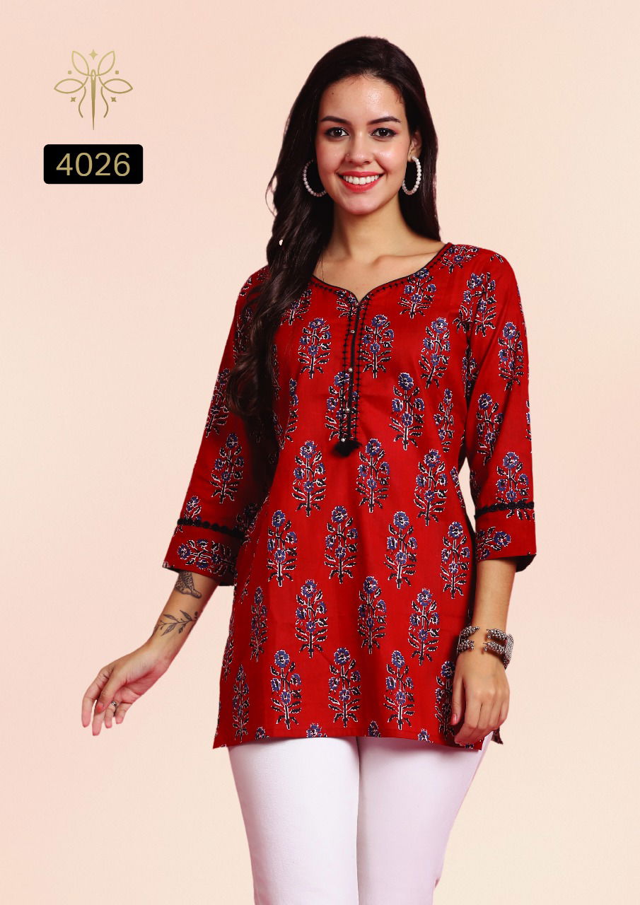 Vamika By Rajnandini Pure Cotton Printed Wholesale Ladies Top Suppliers In Mumbai